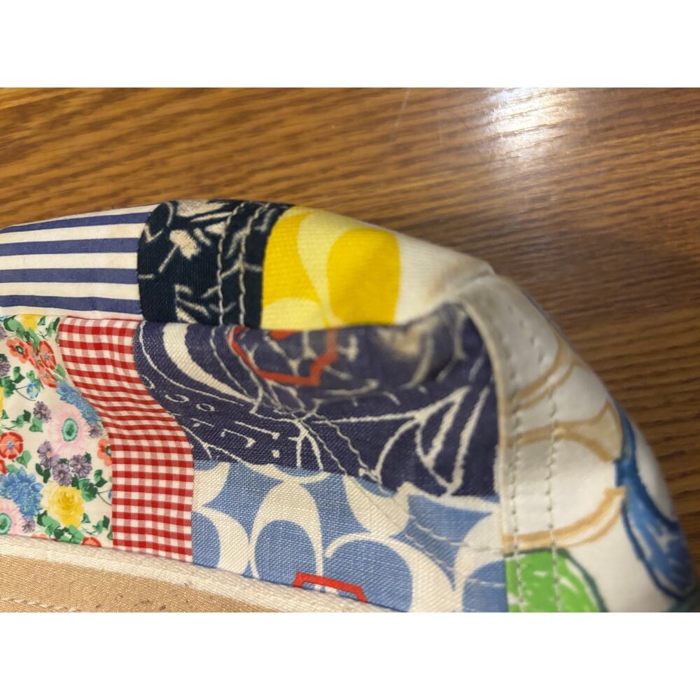 Vintage Y2K Coach Colorful Patchwork Canvas Jaquard Rainbow Tote Bag/ Purse - Picture 6 of 8
